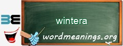 WordMeaning blackboard for wintera